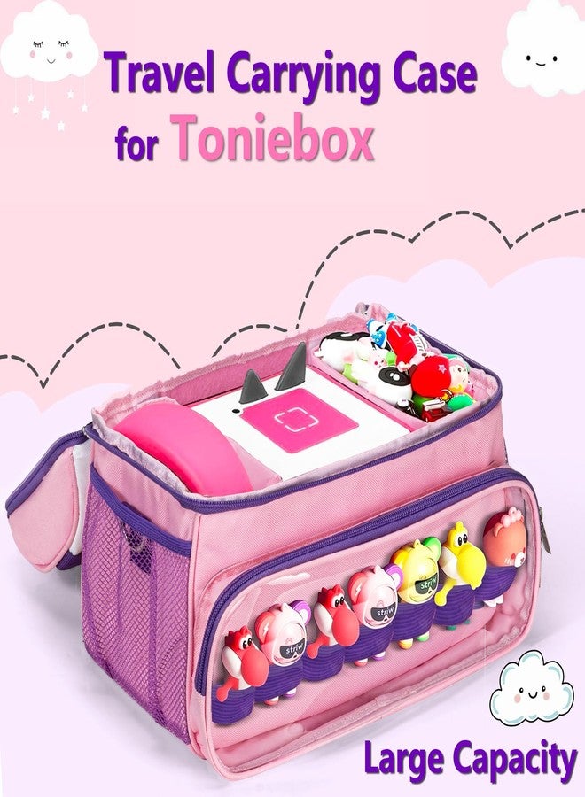 NIFUYOP Carrying Case for Toniebox 2&1 Starter Set, Cute Travel Bag with Shoulder Strap for Tonie Musical Toy Figures Characters, Portable Storage Organizer for Toniebox Headphones and Accessories(Bag Only) - Image 2